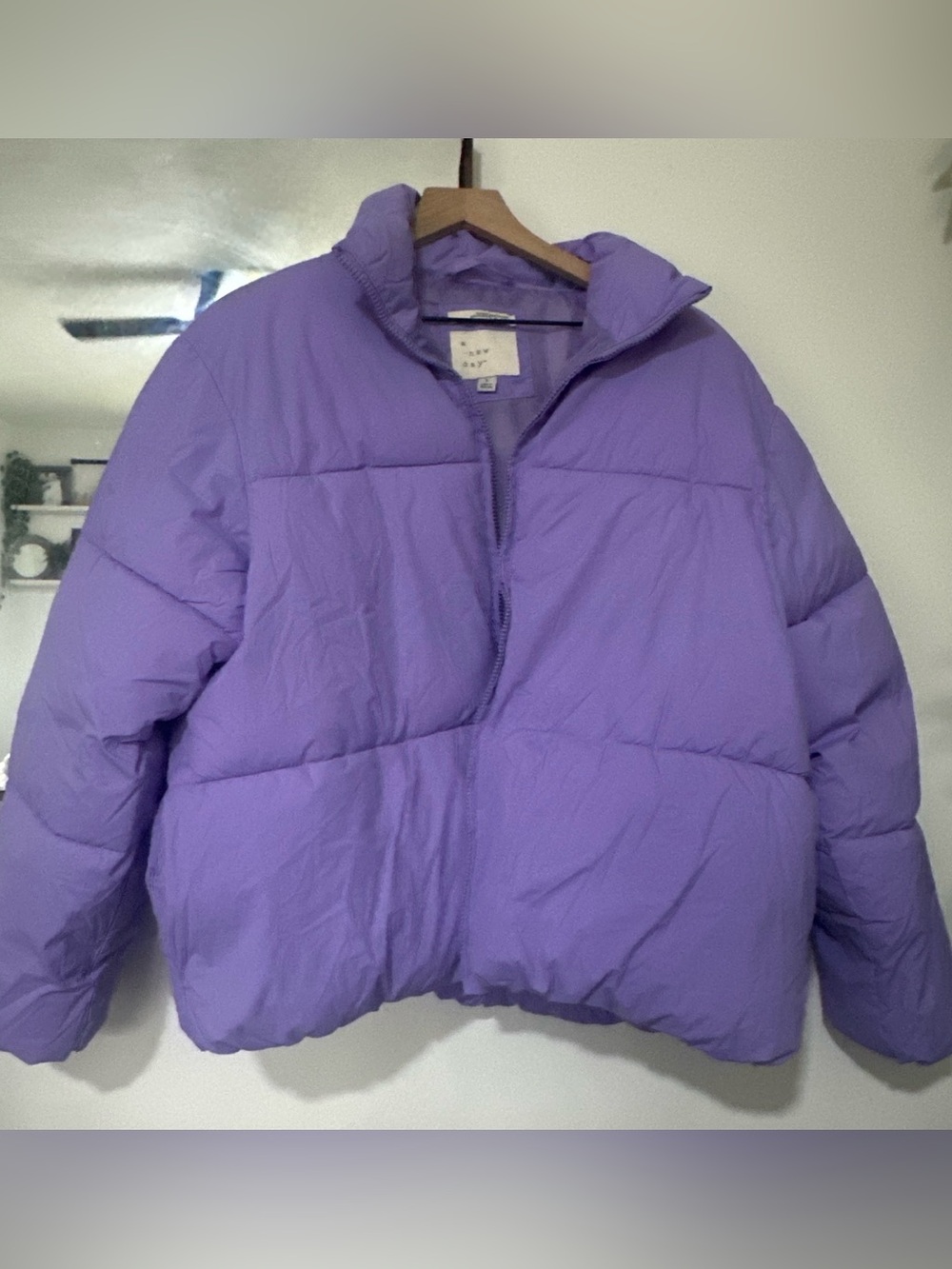 a new day Lavender Quilted Puffer Jacket